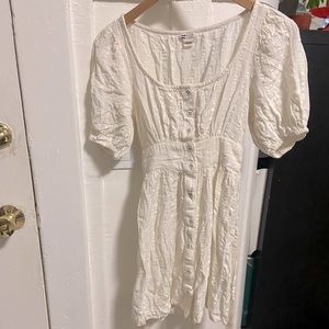 Billabong Puff-Sleeved Linen Blend Dress